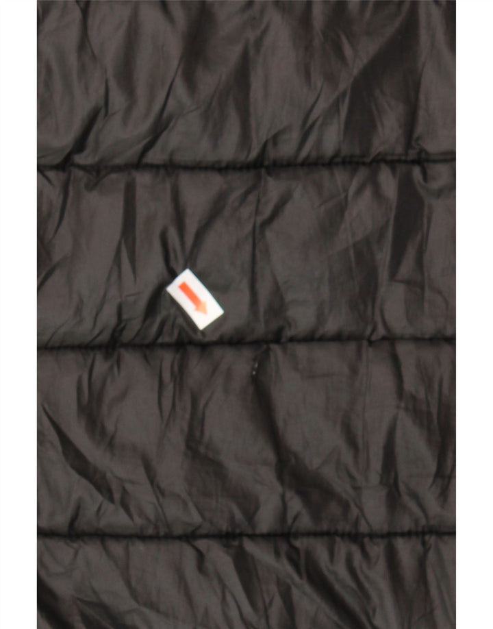 CHAMPION Girls Hooded Padded Jacket 11-12 Years Large Black Polyester Vintage Champion and Second-Hand Champion from Messina Hembry 
