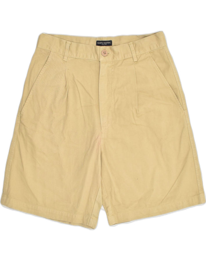 MARINA YACHTING Womens High Waist Chino Shorts IT 46 Large W30  Beige | Vintage Marina Yachting | Thrift | Second-Hand Marina Yachting | Used Clothing | Messina Hembry 