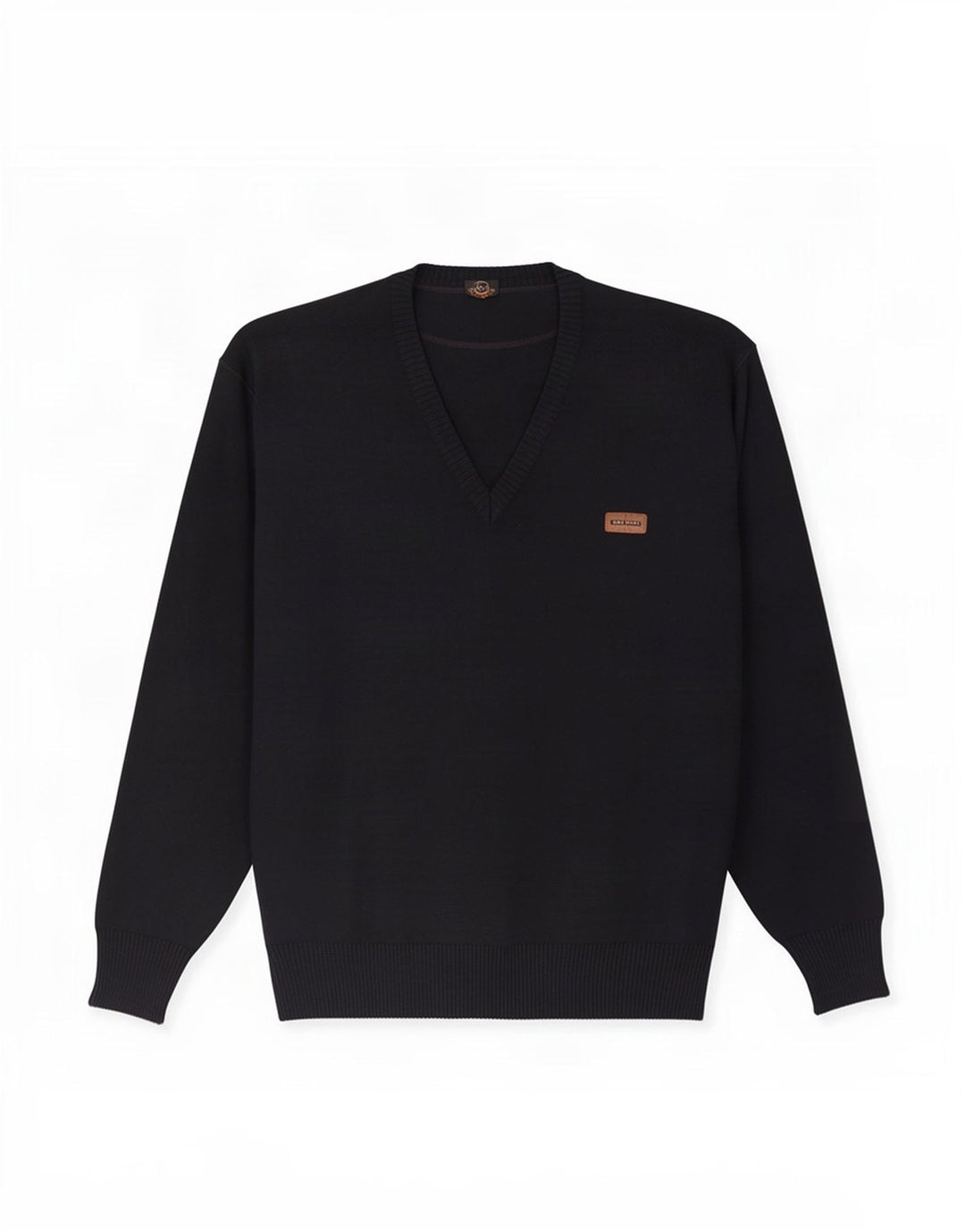 Blue Drake Mens V-Neck Jumper Sweater Large Navy Wool