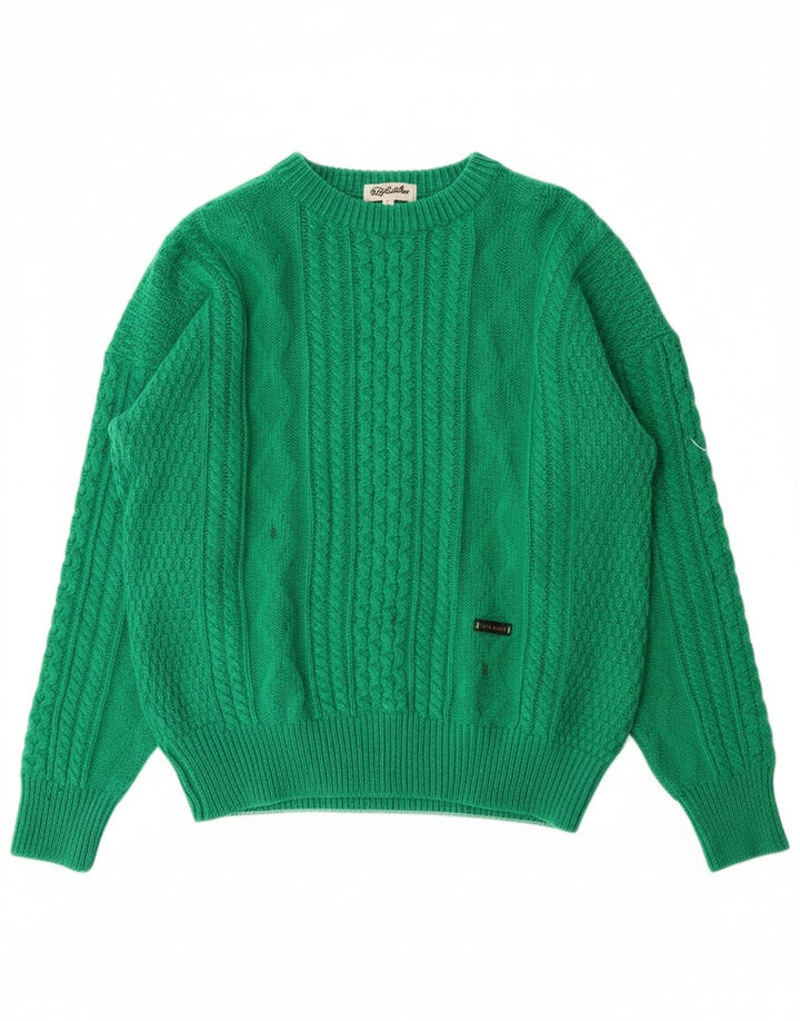 Suéter feminino VINTAGE com gola canoa IT 48 XL verde