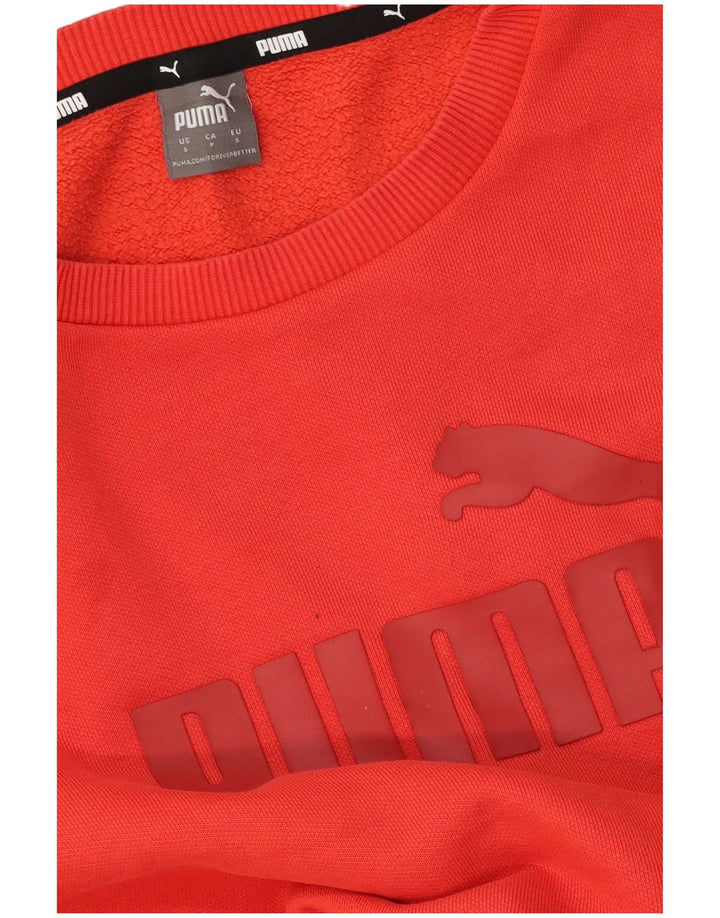 Puma Mens Graphic Sweatshirt Jumper Small Red