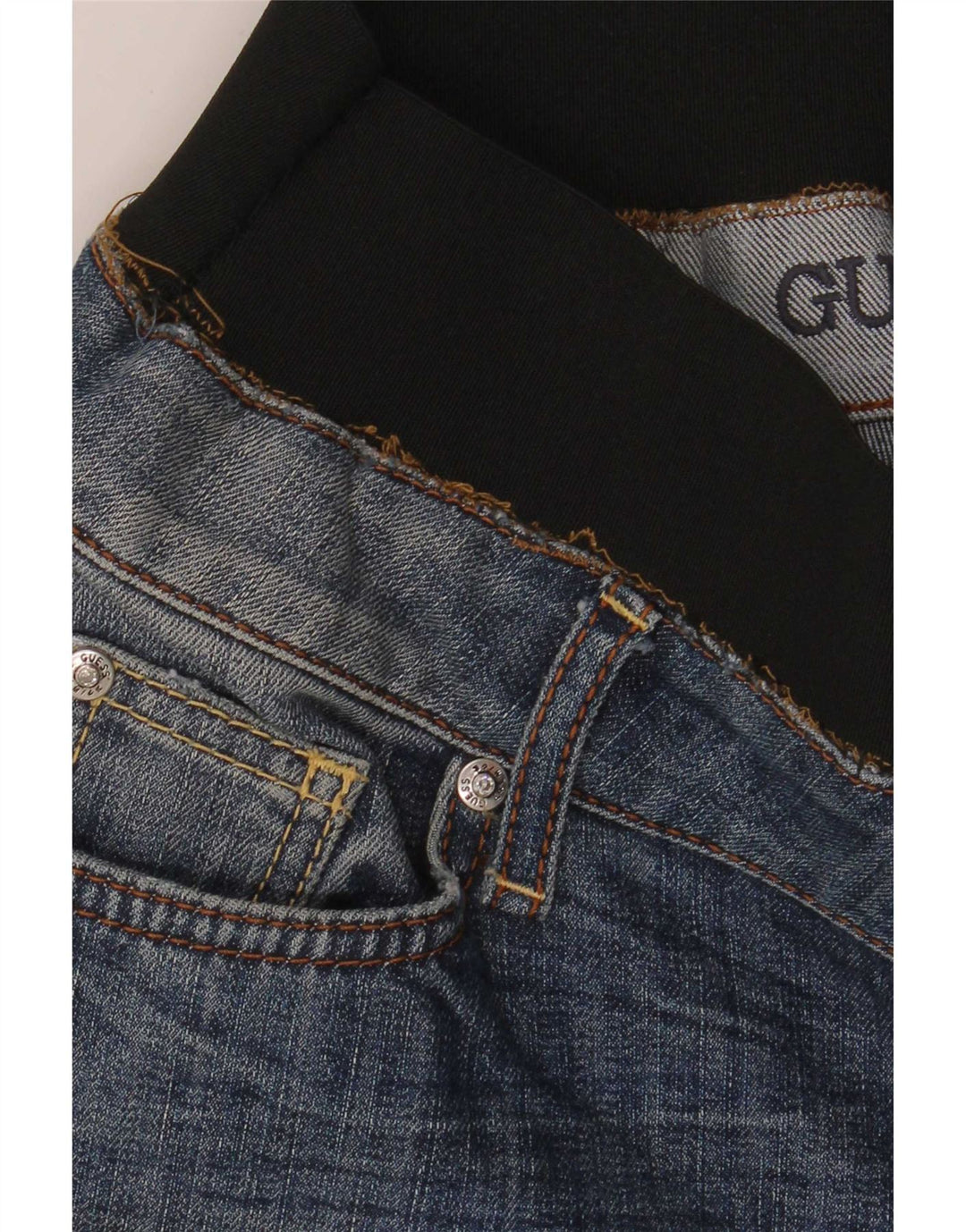 Blugi drepte pentru femei Guess W24 L28 Blue Colorblock