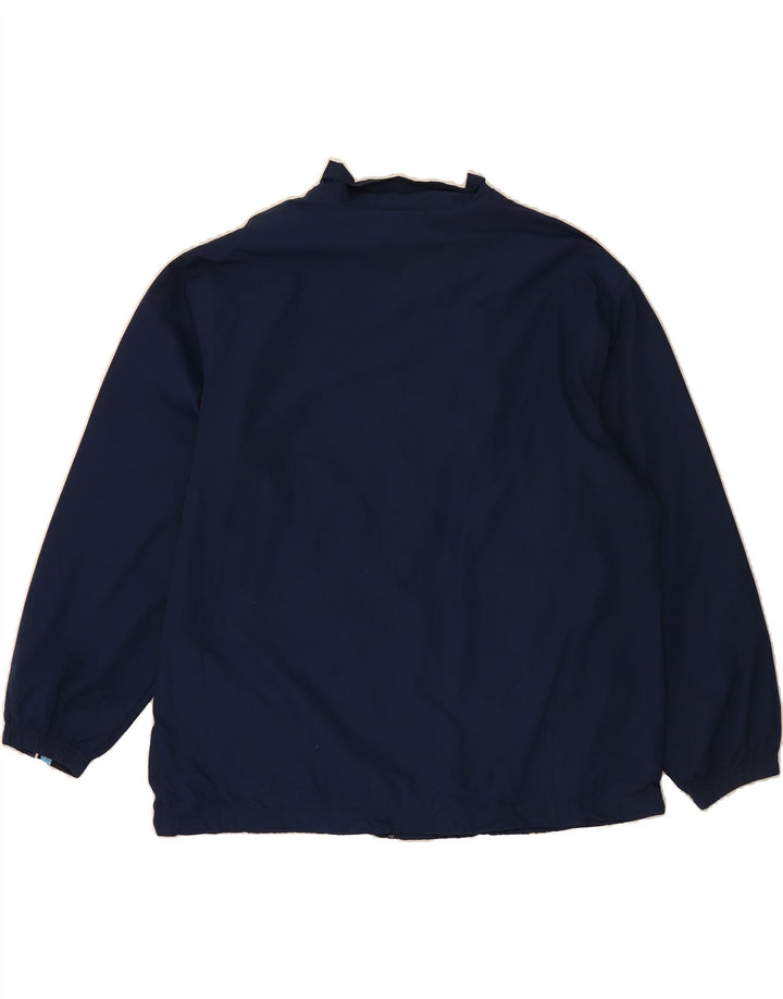 REEBOK Mens Tracksuit Top Jacket XL Navy Blue Colourblock Polyester Vintage Reebok and Second-Hand Reebok from Messina Hembry 