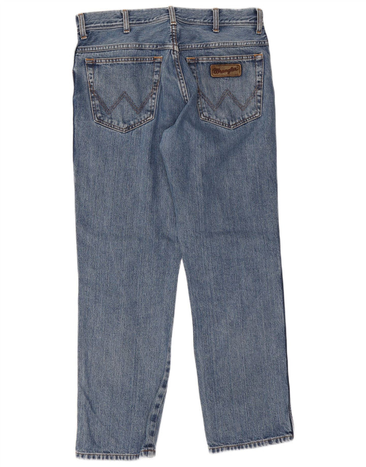 Wrangler Mens Texas Straight Jeans W34 L30 Blue Cotton