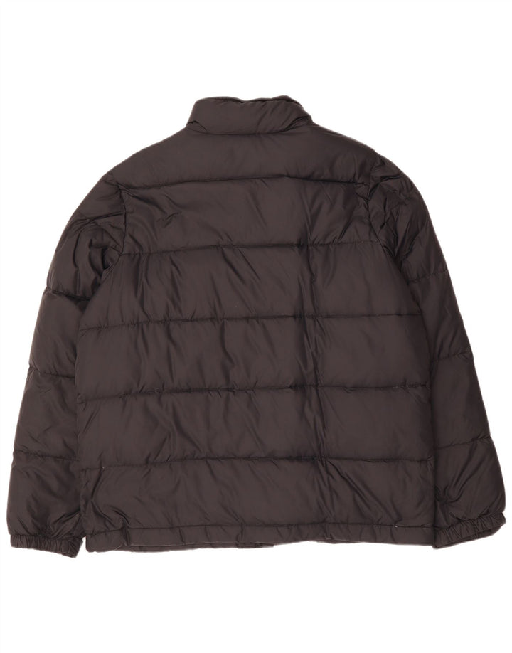 LANDS END Herren wattierte Jacke UK 40 Large Schwarz Nylon