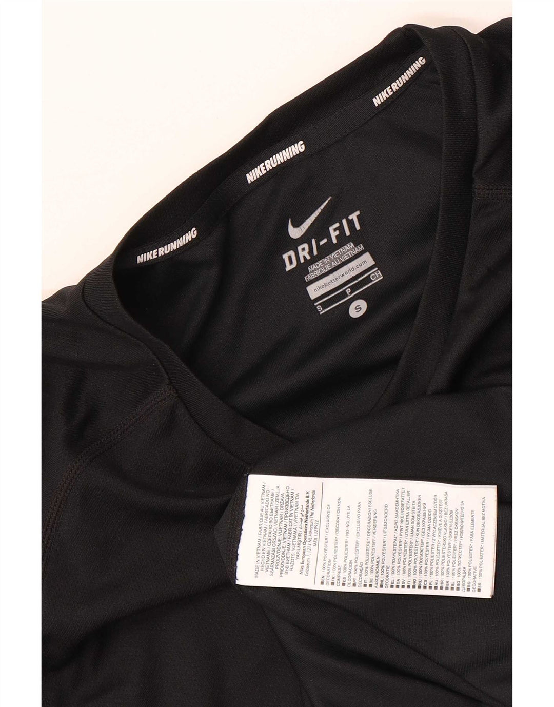 Nike Mens Dri Fit T-Shirt Top Small Black Polyester