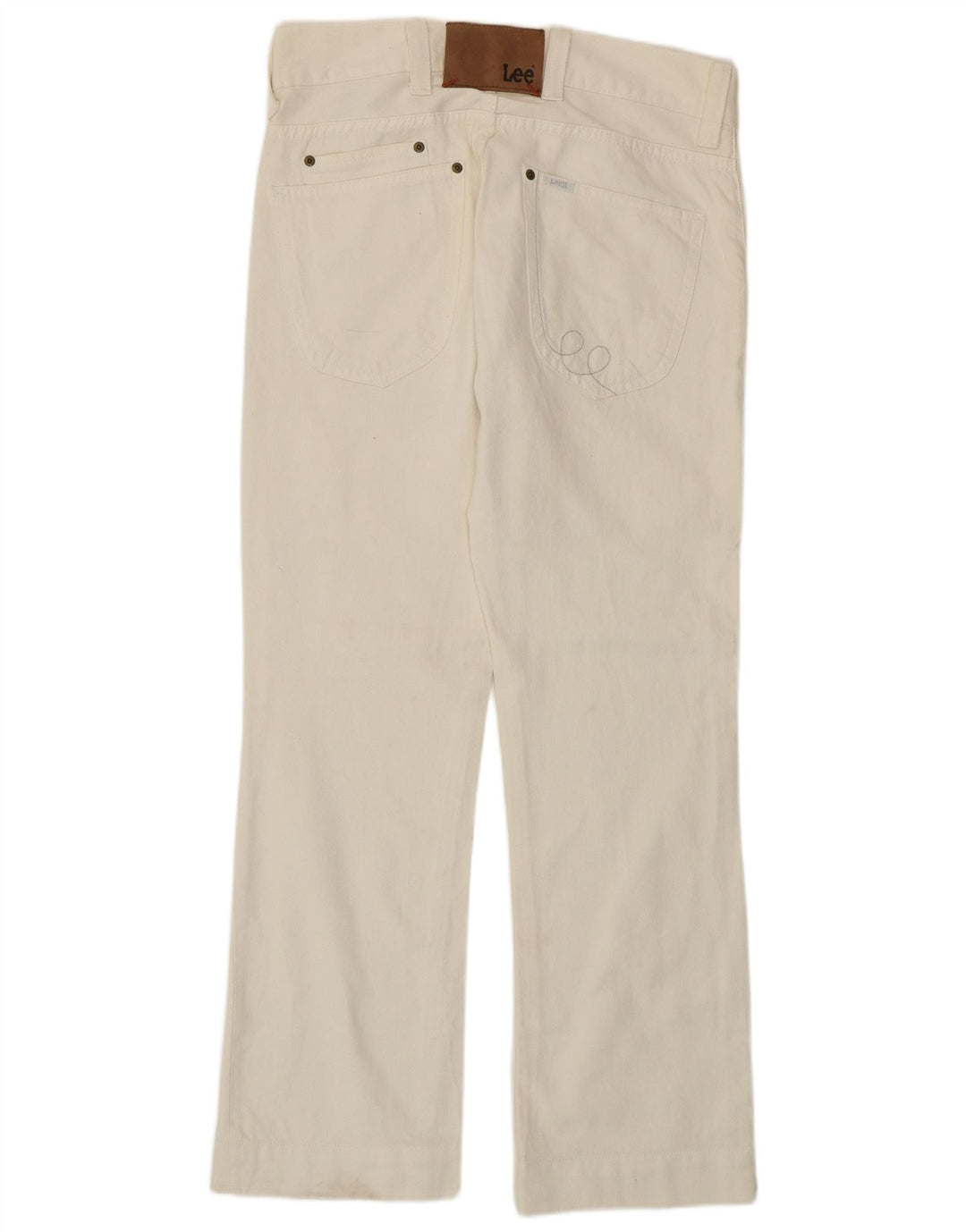 LEE Herre Roper Straight Jeans W31 L30 Hvid Bomuld