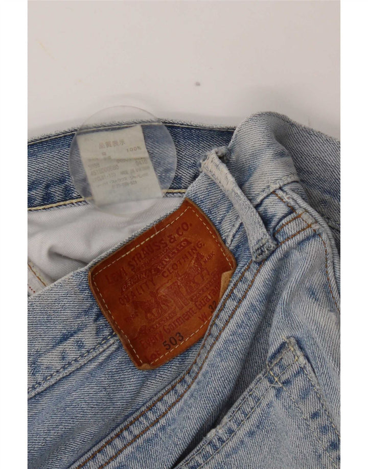 Levi's Uomo 503 Jeans dritti invecchiati W32 L33 Blu