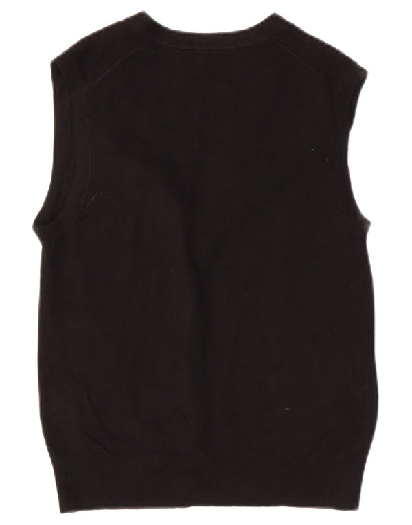Zara Cardigan sans manches pour femme UK 10 Petite viscose noire