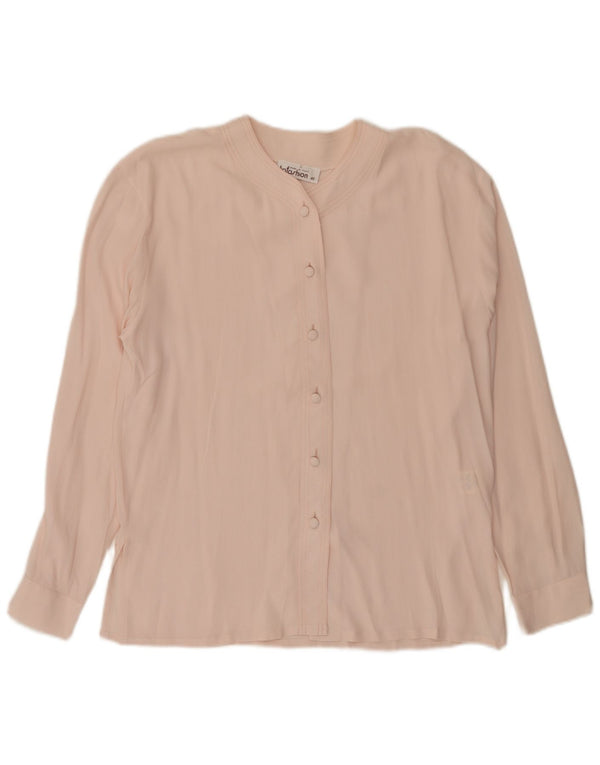 Vintage Womens Shirt Blouse IT 42 Medium Pink Acetate