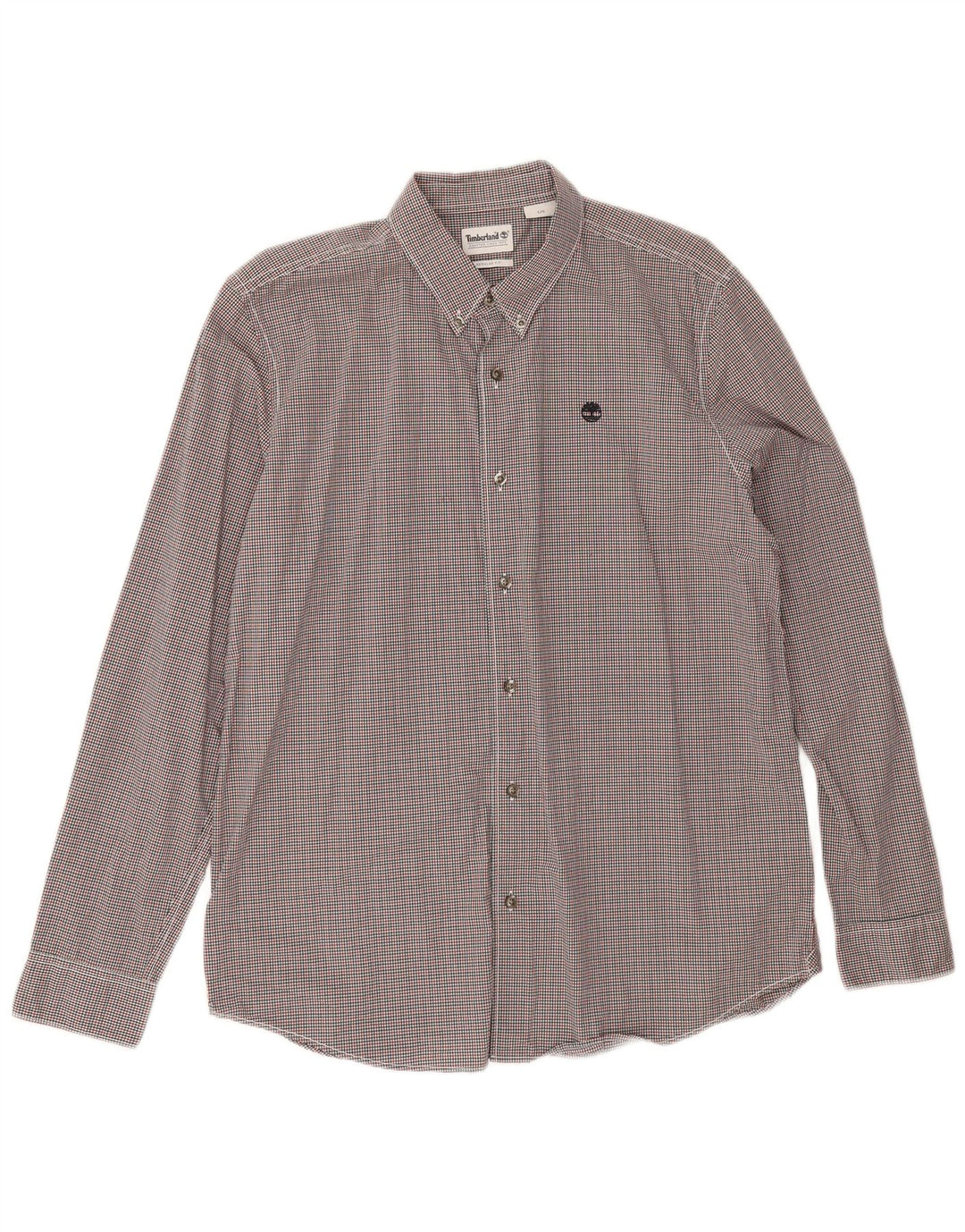Timberland Mens Regular Fit Shirt Large Multicoloured Gingham Cotton