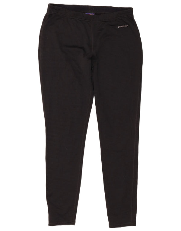 Patagonia Womens Polartec Leggings UK 16 Large Nero Poliestere