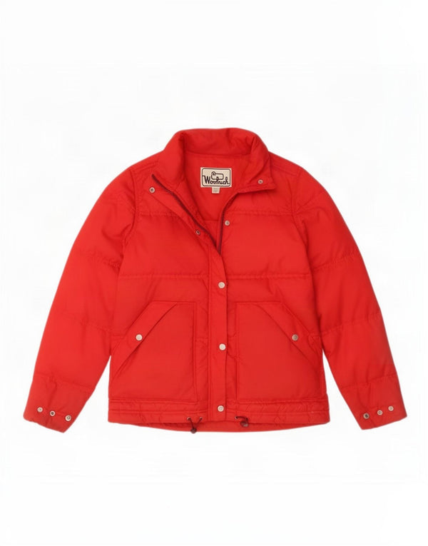 Woolrich Womens Oversized Padded Jacket UK 10 Small Red Polyester