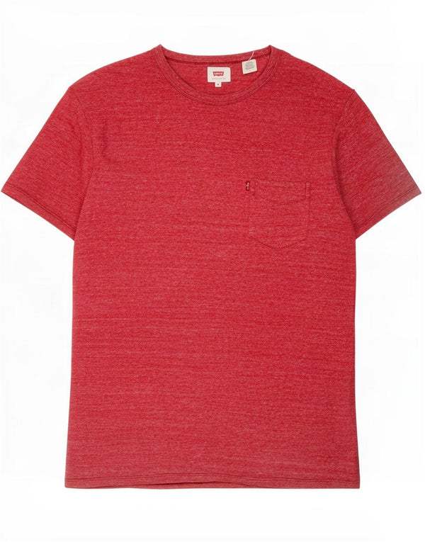 T-shirt da uomo Levi's Top in cotone mélange rosso medio