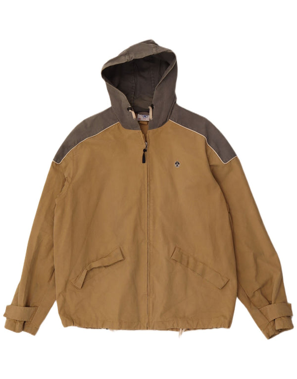 North Sails Herren-Windbreakerjacke mit Kapuze, UK 42, XL, Braun, Farbblock