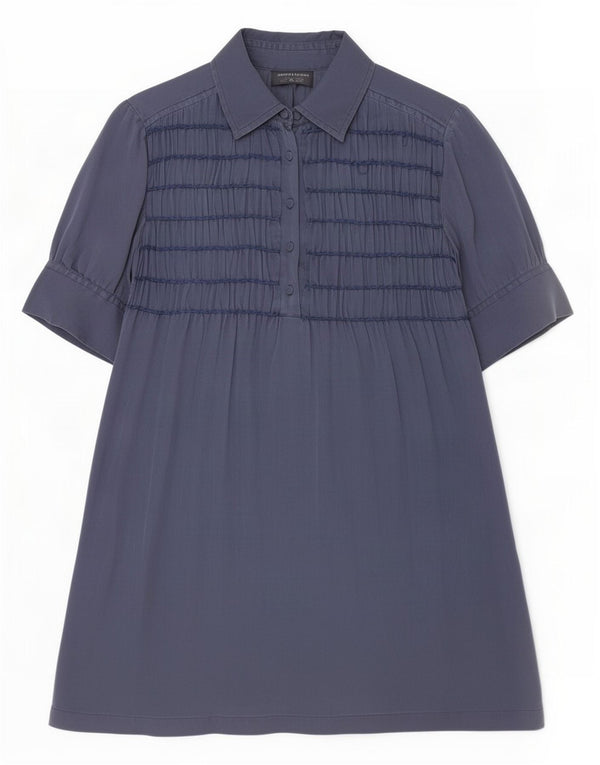 Sportmax Womens Short Sleeves A-Line Dress UK 10 Small Navy Blue
