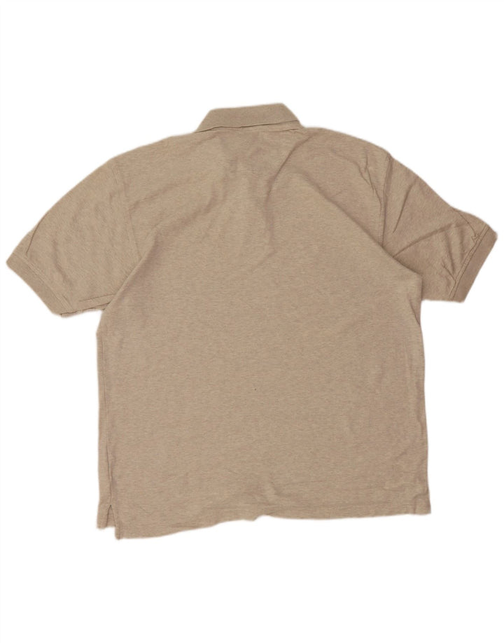 IZOD Mens Polo Shirt Medium Grey Flecked Cotton