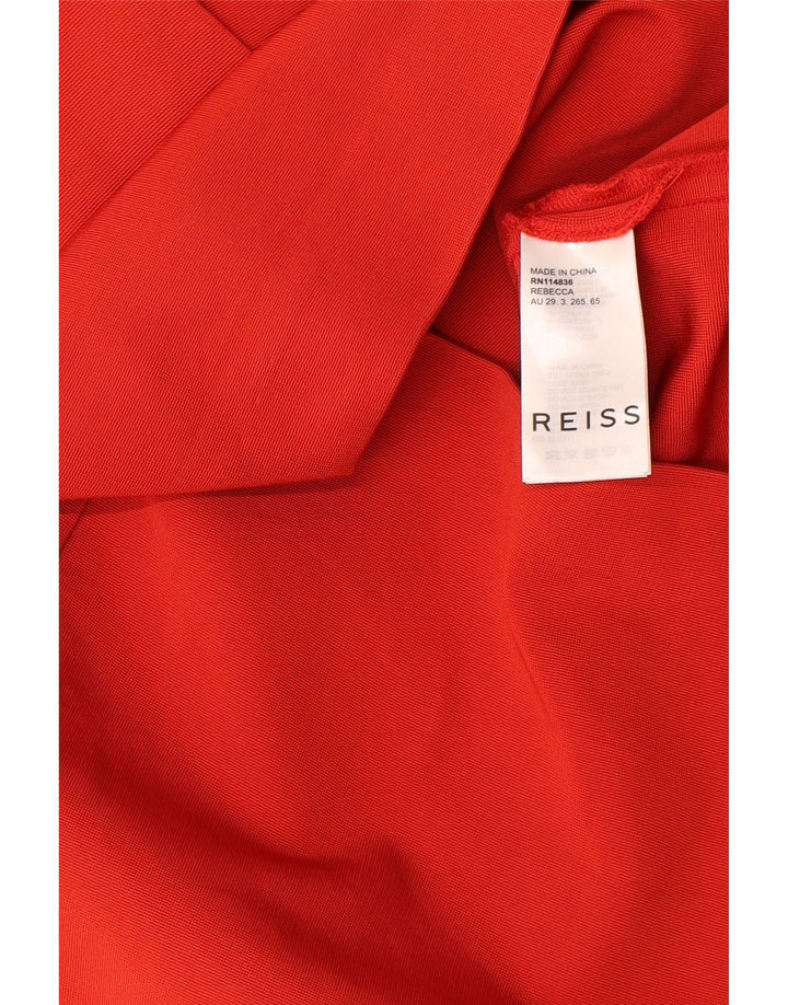 Reiss Womens Sheath Dress UK 8 Small Red Viscose