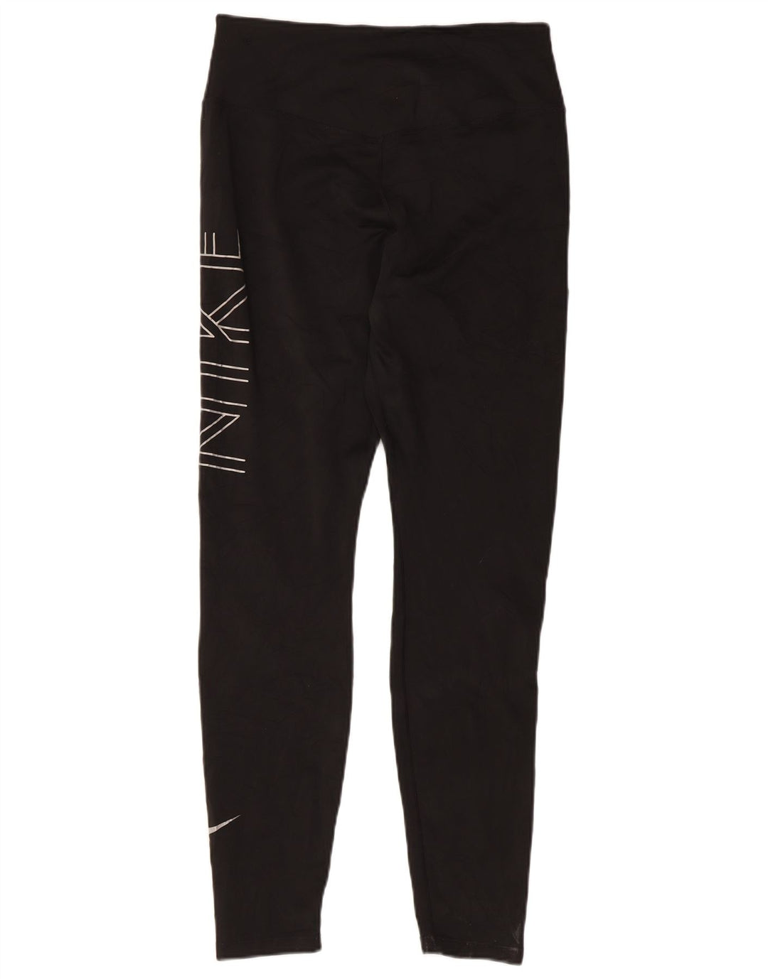 Nike Dame Dri Fit Grafiske Leggings UK 14 Large Sort