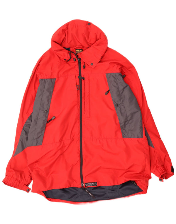 Paramo Womens Nikwax Analogy Hooded Ski Jacket UK 18 XL Red Colourblock