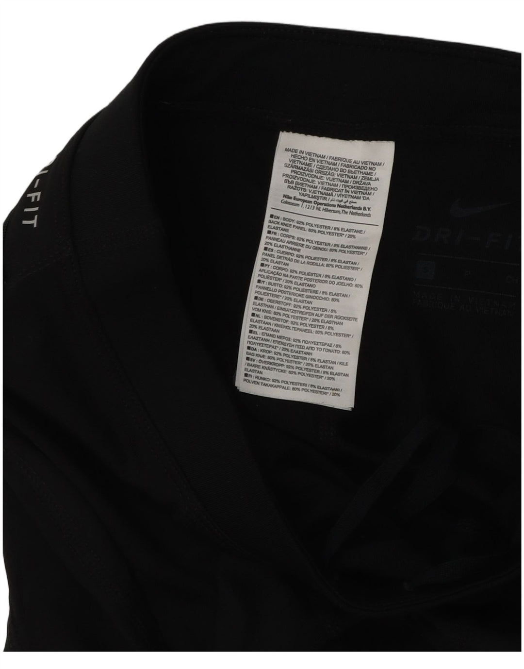 Nike Womens Dri Fit Leggings UK 8 Small Black Polyester