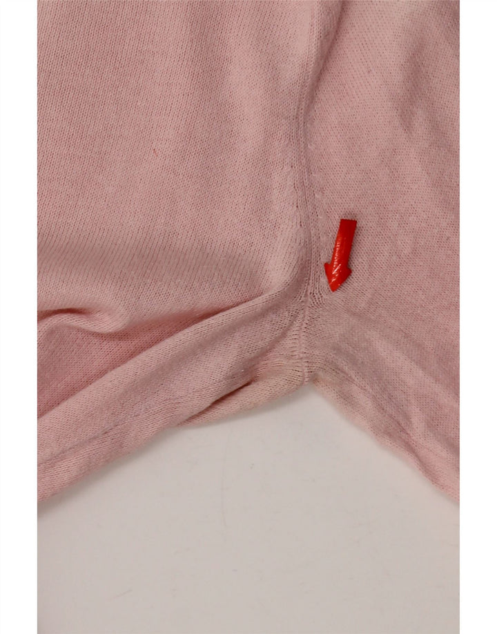 Tommy Hilfiger Womens V-Neck Jumper Sweater UK 12 Medium Pink