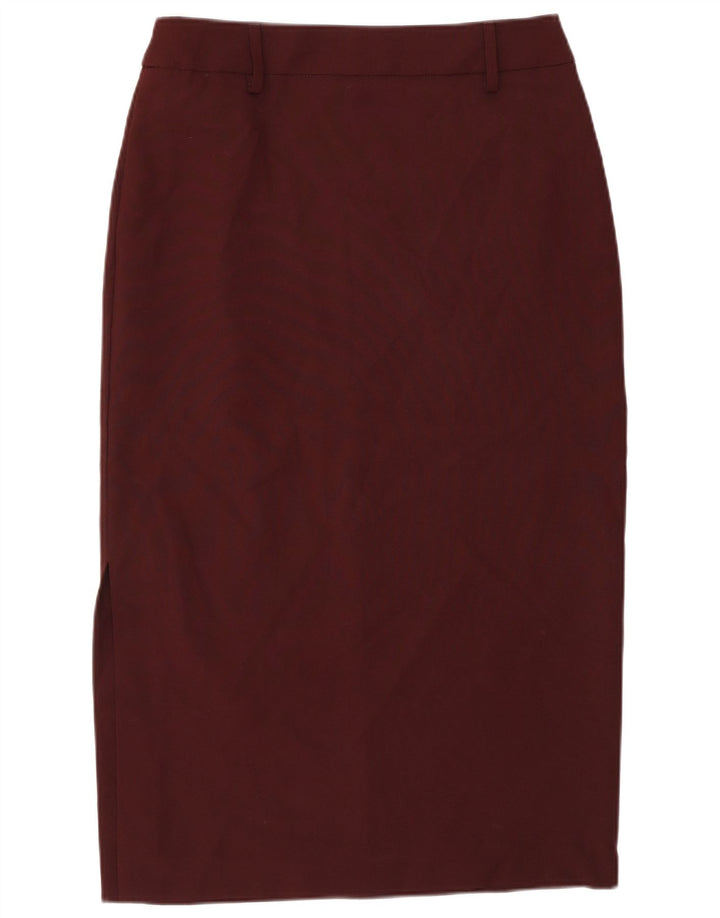 Benetton Damen Midirock IT 44 Medium W28 Burgund Polyester