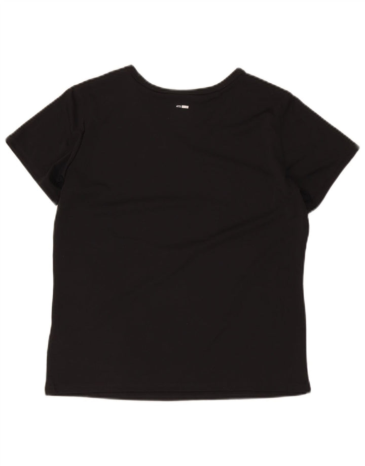 Adidas Womens T-Shirt Top UK 14 Medium Black Polyester