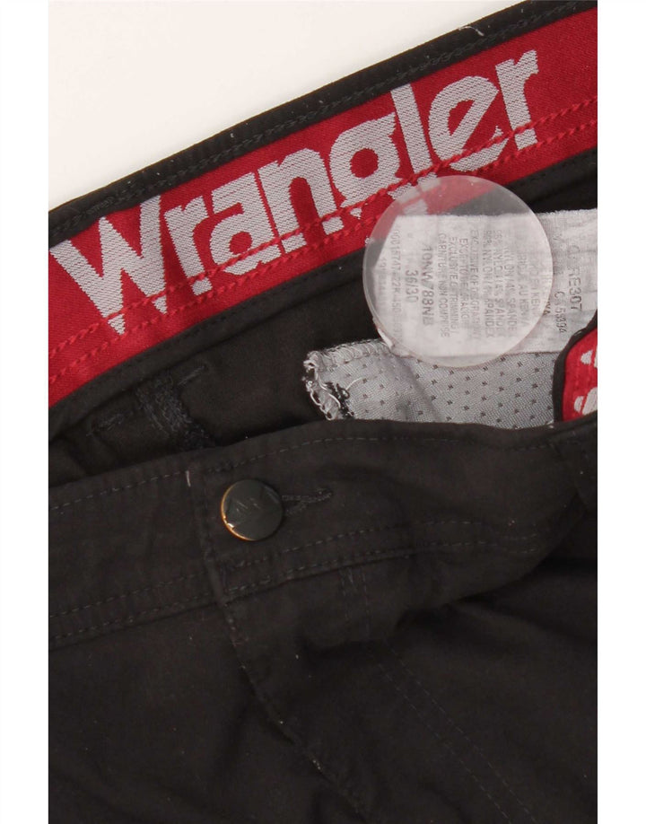 Wrangler Mens Cargo Trousers W36 L30 Black Nylon