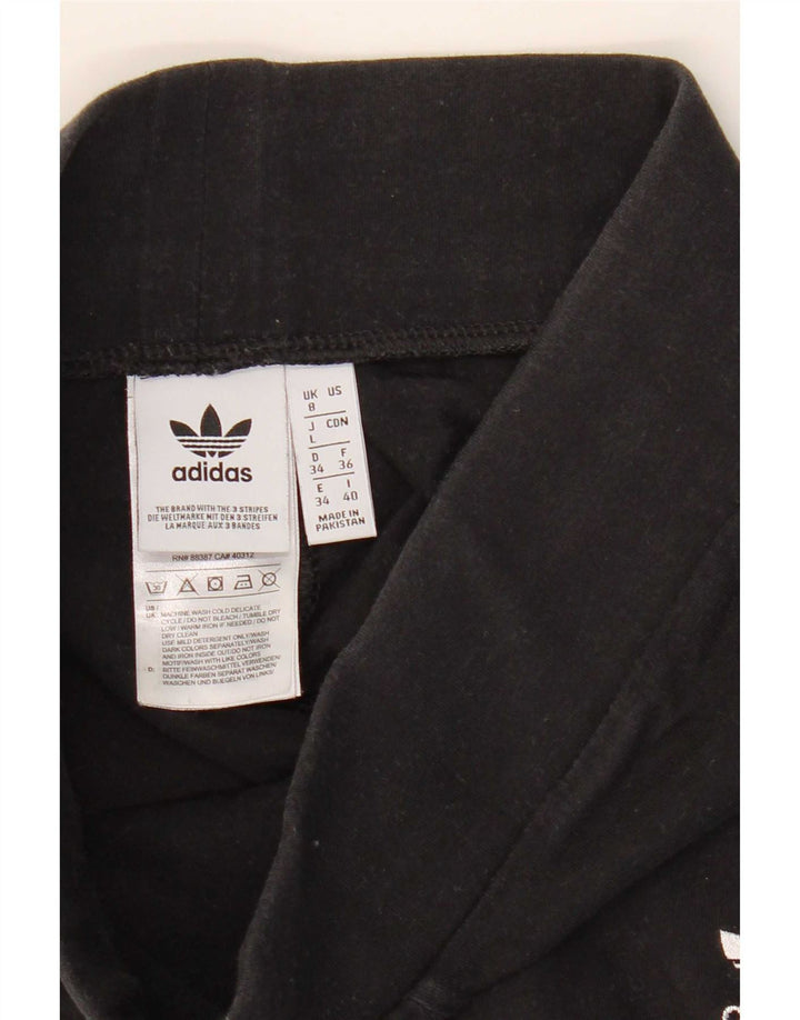 Adidas Womens Leggings UK 8 Small Black Cotton