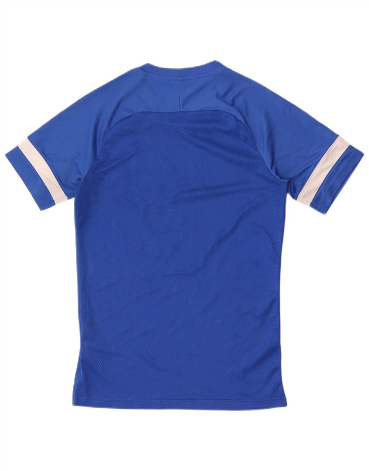 NIKE Dri Fit T-Shirt Top Lille Blå Colourblock Polyester