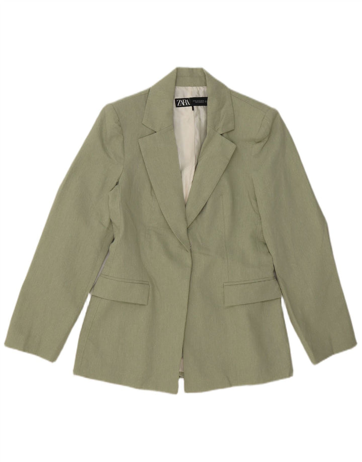 Jachetă Blazer pentru femei deschisă Zara UK 6 XS Verde