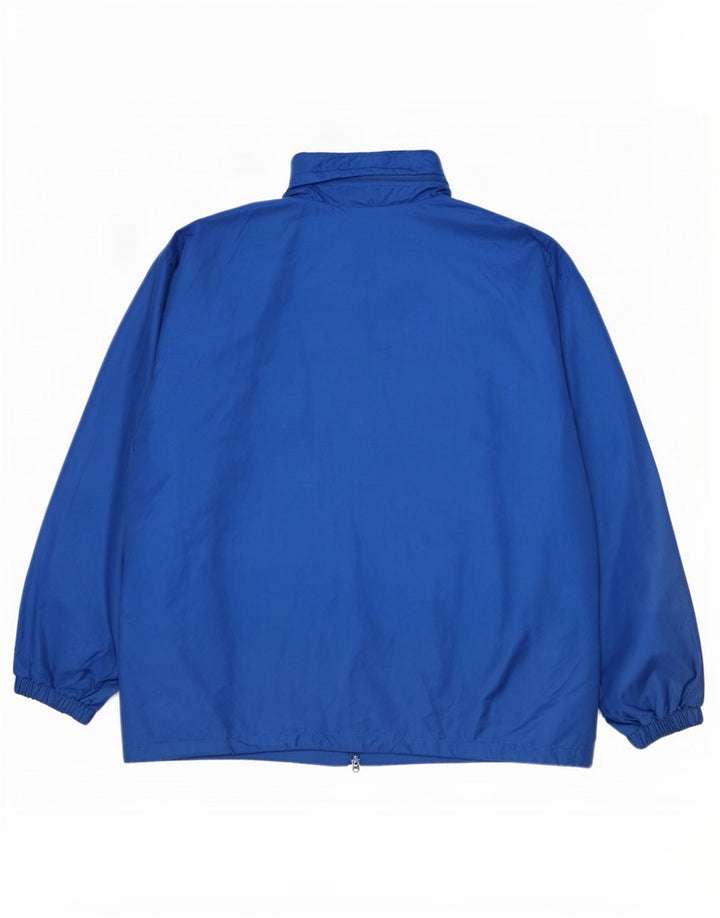 Giacca antipioggia da uomo con cappuccio Asics UK 40 Large Blu in poliestere