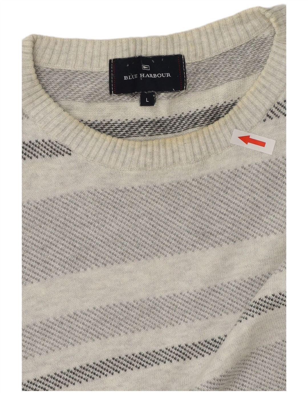 Marks & Spencer Mens Blue Harbour Crew Neck Jumper Sweater Large Grey