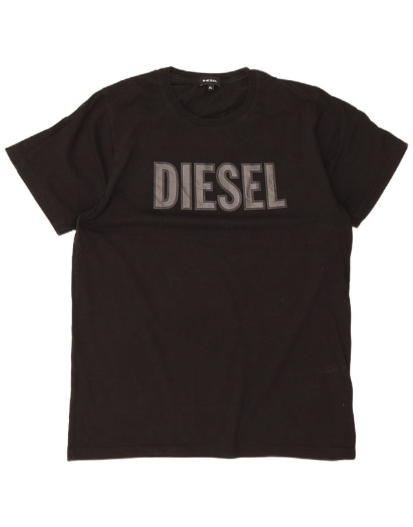 Diesel Mens Graphic T-Shirt Top XL Black