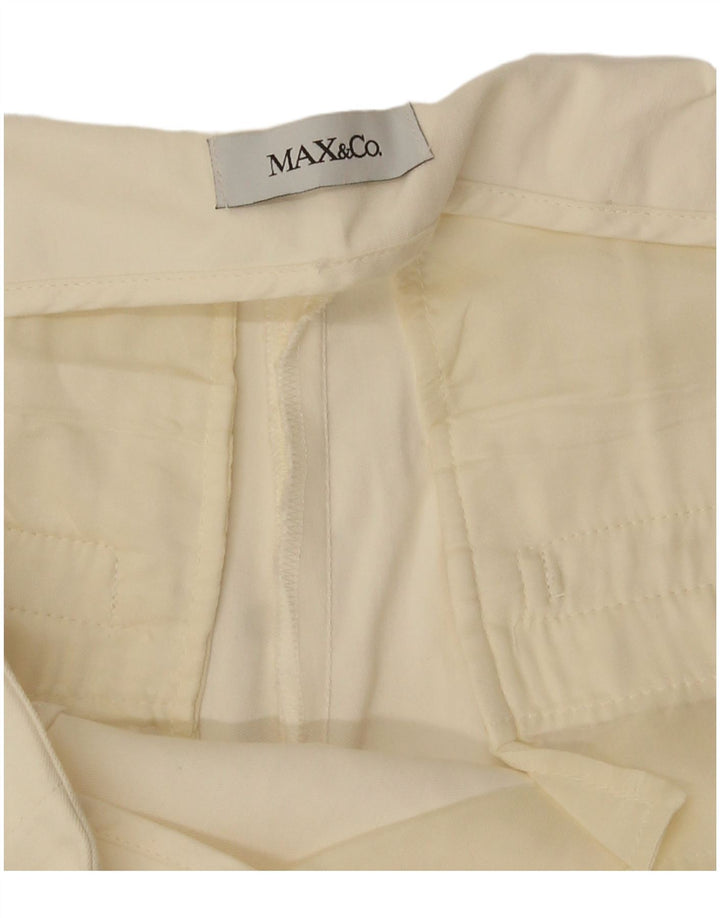 Max & Co. Womens Tapered Cropped Trousers W28 L25 Off White