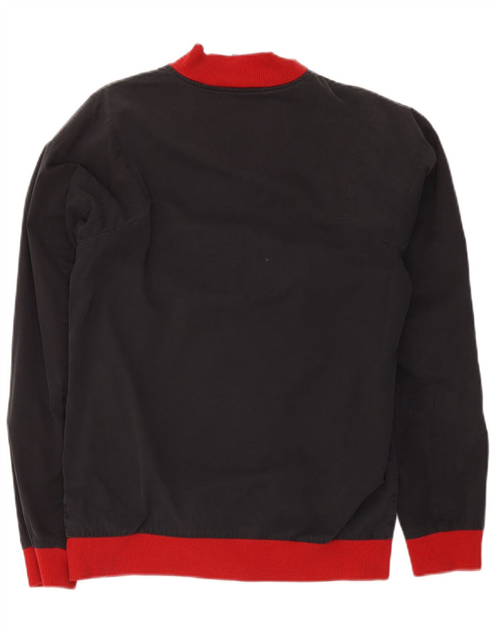 Adidas Męska bluza dresowa, mała, szara, z blokami kolorów, poliester