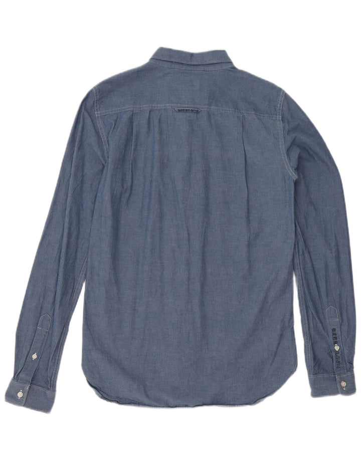 Superdry herreskjorte lille blå bomuld