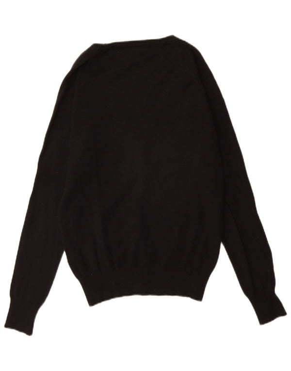 Zara Damen-Cardigan-Pullover UK 10 Small Schwarze Baumwolle