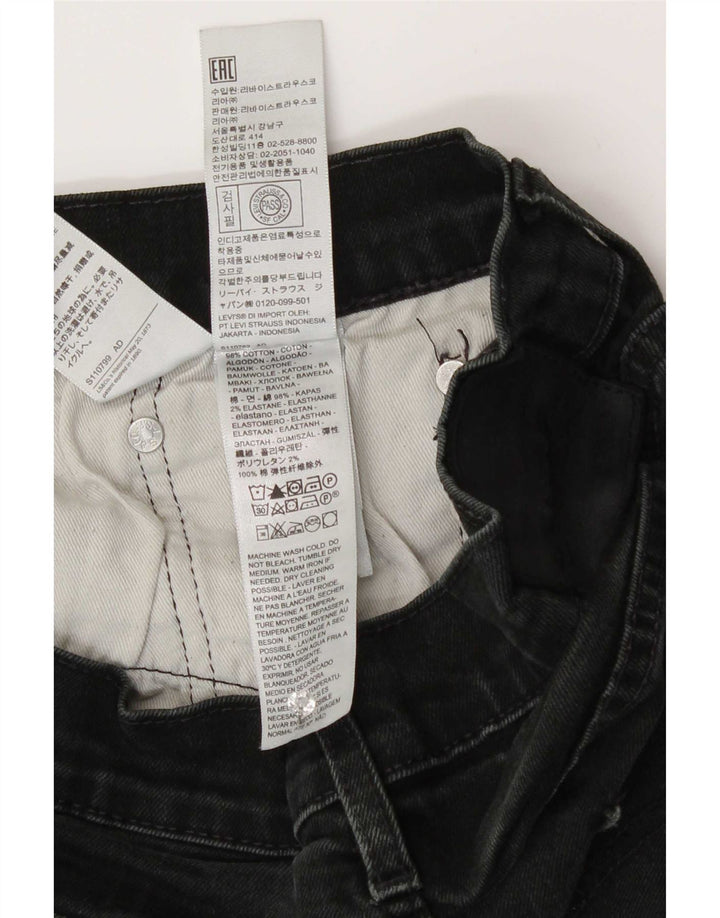 Jeans dritti da uomo Levi's W33 L30 cotone nero