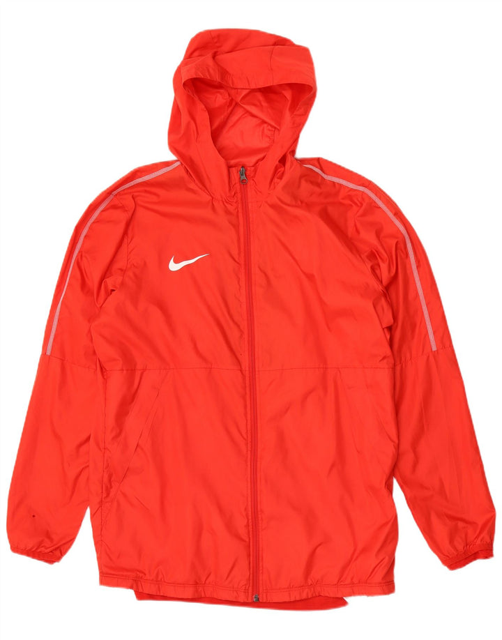 Ανδρικό μπουφάν βροχής με κουκούλα Nike UK 40 μεγάλο κόκκινο πολυεστέρα
