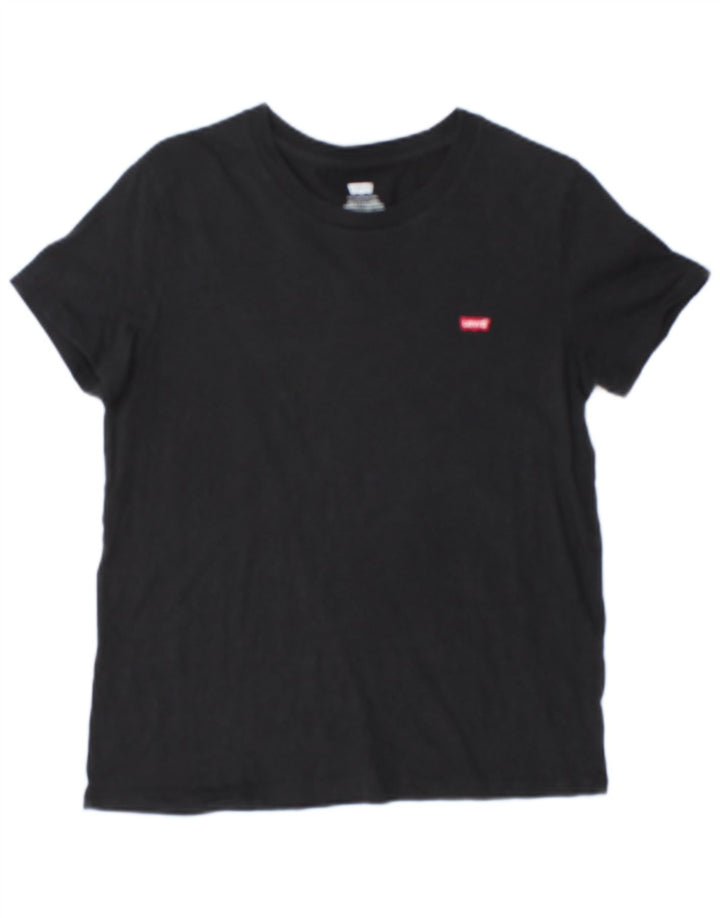 Levi's Womens Oversized T-Shirt Top UK 10 Small Black Cotton