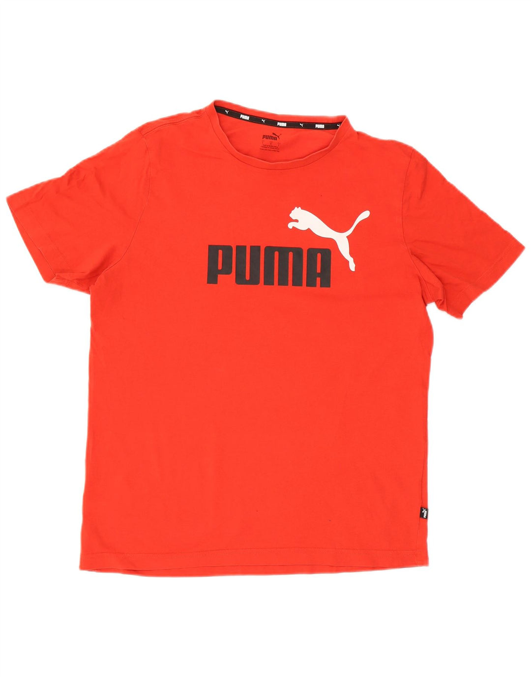T-shirt grafica da uomo Puma Top grande in cotone rosso