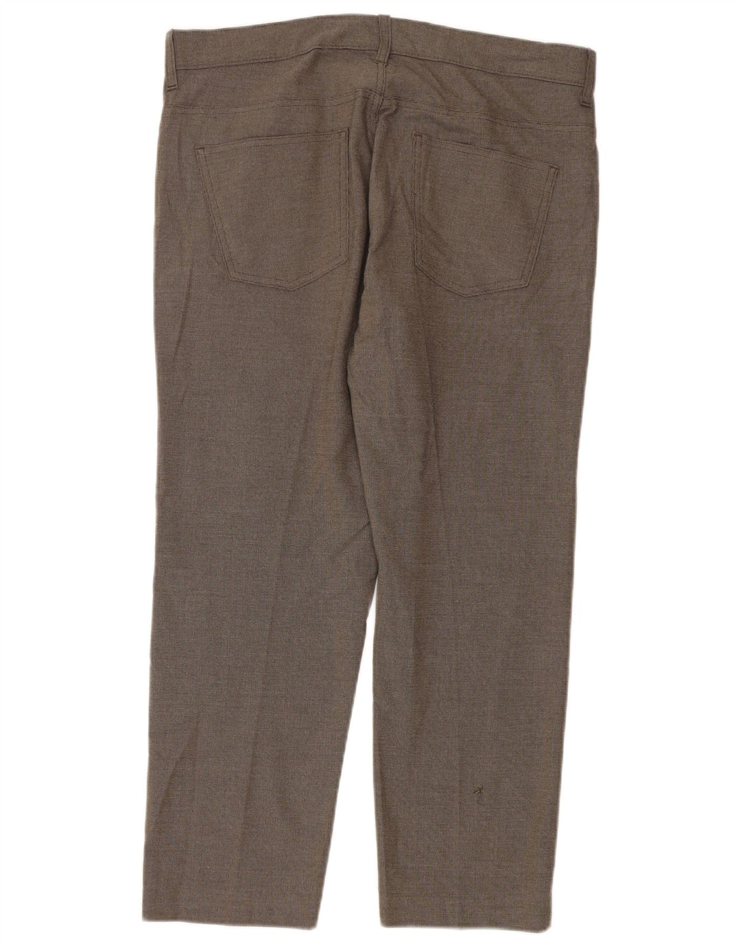 Marks & Spencer Mens Slim Fit Casual Trousers W36 L29 Brown Polyester