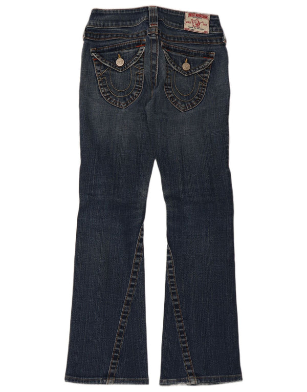 True Religion Womens Bootcut Jeans W24 L27 Blue Cotton