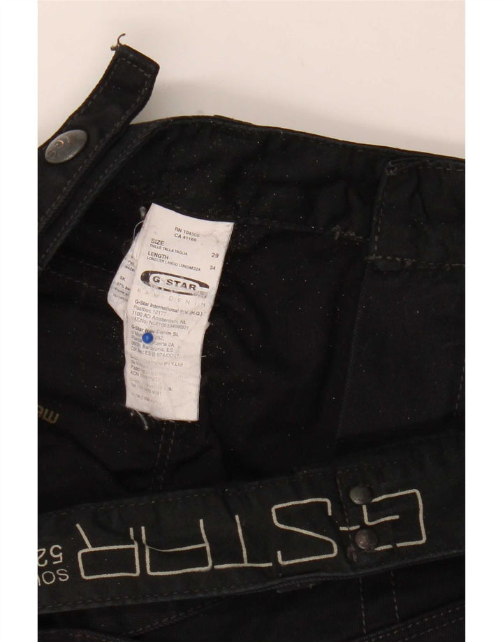 G-Star Mens Straight Jeans W29 L26 Black Cotton