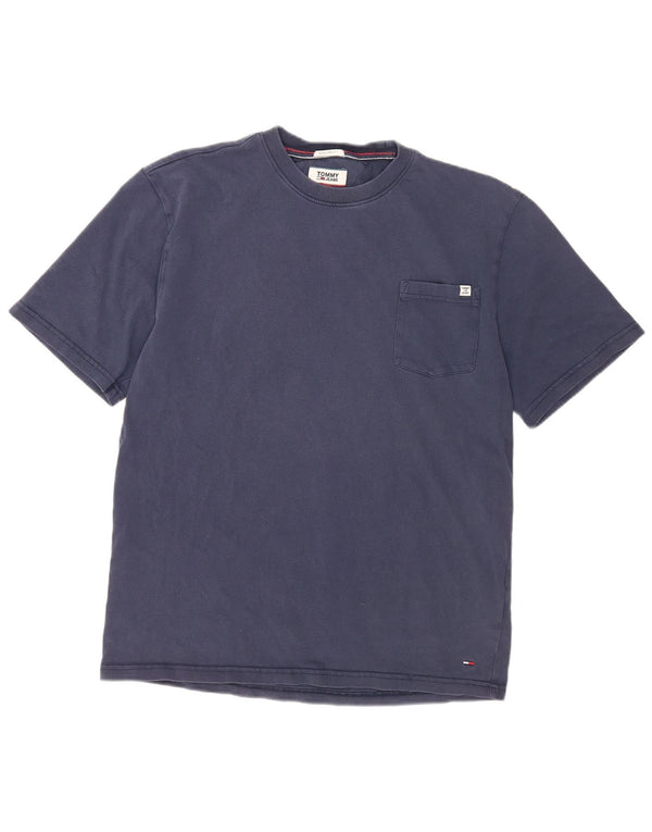 Tommy Hilfiger Mens Regular Fit T-Shirt Top Large Navy Blue Cotton