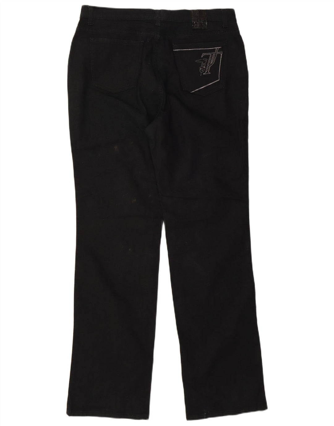 TRUSSARDI Mens Straight Jeans W36 L33 Black Cotton