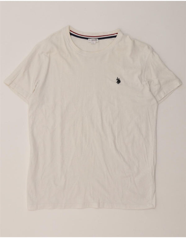 U.S. Polo Assn. Mens T-Shirt Top Large White Cotton