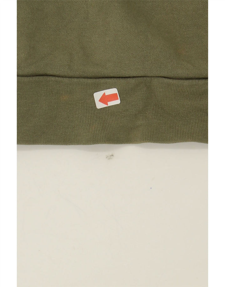 ADIDAS Mens Hoodie Jumper Medium Khaki Cotton Vintage Adidas and Second-Hand Adidas from Messina Hembry 